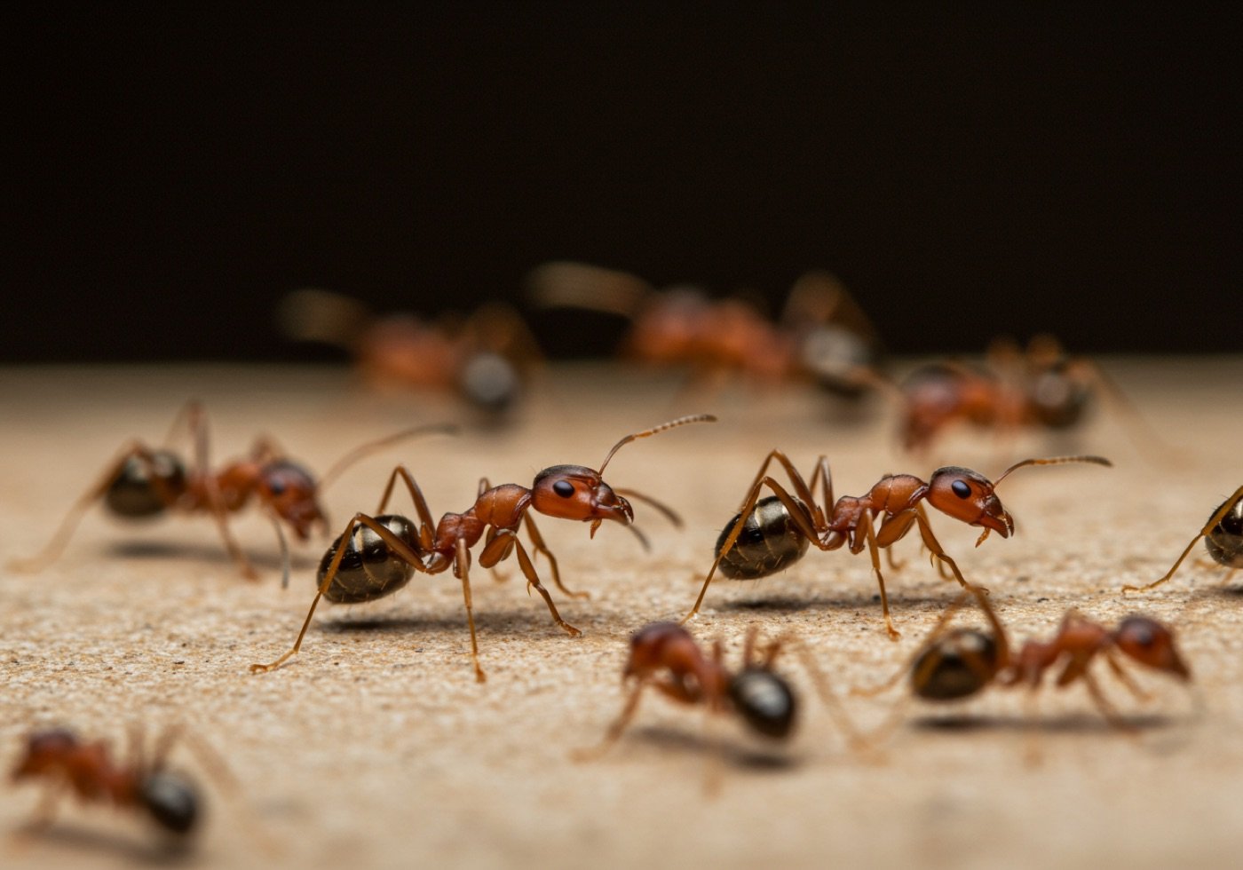 Close-up of ants